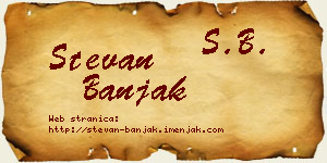 Stevan Banjak vizit kartica